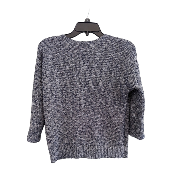 CHICOS Scoopneck Sweater Navy Gold White Chicos Size 1 (MEDIUM) - Picture 4 of 4